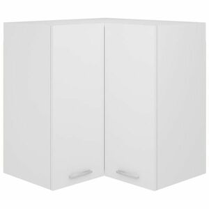 vidaXL Szafka narożna, biała, 57x57x60 cm, materiał drewnopochodny obraz