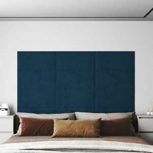 vidaXL Panele ścienne, 12 szt., niebieskie, 60x30 cm, aksamit, 2, 16 m² obraz