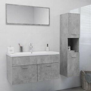 vidaXL Zestaw mebli łazienkowych, szarość betonu obraz