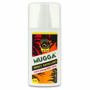 Mugga 75ml Środek na owady komary kleszcze Mugga Deet 50% muga Spray obraz