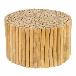 Okrągły stolik z litego drewna tekowego ø 70 cm Akar – Ixia obraz