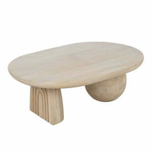 Kremowy stolik z litego drewna mango 71x107 cm Batel – Ixia obraz
