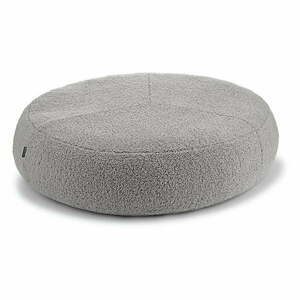 Szare legowisko dla psów z materiału bouclé ø 90 cm Senso Pouffe Pebble M/L – MiaCara obraz