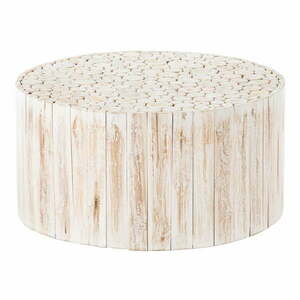 Okrągły stolik z litego drewna tekowego ø 90 cm Akar – Ixia obraz