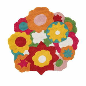 Bawełniany dywan dziecięcy ø 100 cm Flowers – Ixia obraz