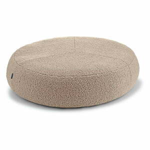 Beżowe legowisko dla psów z materiału bouclé ø 90 cm Senso Pouffe Greige M/L – MiaCara obraz