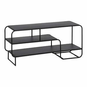 Czarna metalowa szafka pod TV 110x50 cm Sleco – Ixia obraz