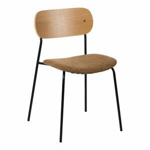 Brązowo-naturalne krzesła zestaw 4 szt. Moe – Ixia obraz