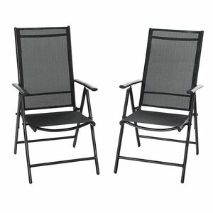 Aluminiowe składane krzesło ogrodowe, 2 szt obraz