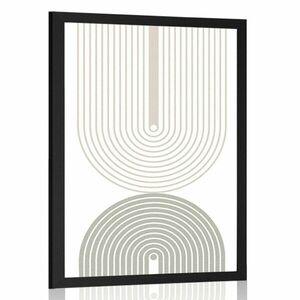 Plakat minimalistyczne tęcze Mid-Century obraz