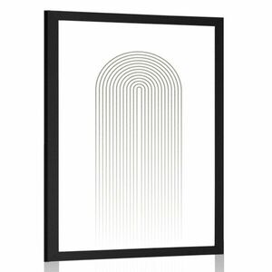 Plakat minimalistyczna tęcza Mid-Century obraz