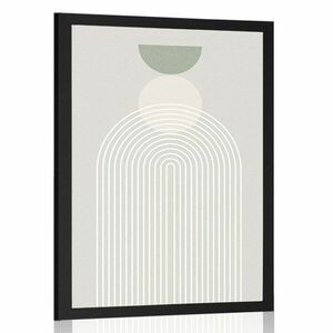 Plakat stylowa tęcza z półkolem Mid-Century obraz