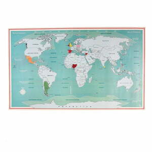 Mapa do zdrapywania 87x52 cm World Map – Rex London obraz