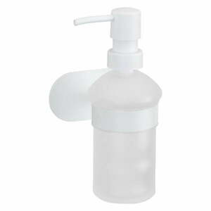 Biały samoprzylepny szklany dozownik do mydła 200 ml Orea – Wenko obraz