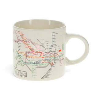 Beżowy ceramiczny kubek 350 ml Heritage Tube Map – Rex London obraz