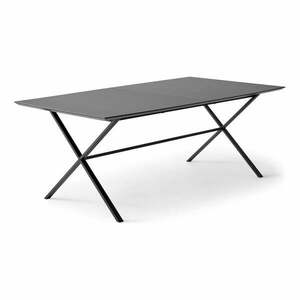 Czarny rozkładany stół z czarnym blatem 90x165 cm Meza – Hammel Furniture obraz