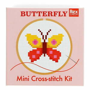 Zestaw kreatywny Cross-stitch Kit Butterfly – Rex London obraz