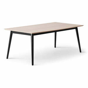 Czarno-naturalny rozkładany stół z blatem w dekorze dębu 100x210 cm Meza – Hammel Furniture obraz