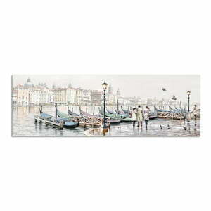 Obraz Styler Canvas Watercolor Venezia Gondole, 45x140 cm obraz