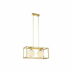 Lampa wisząca w kolorze złota z metalowo-szklanym kloszem Avelin – GTV obraz