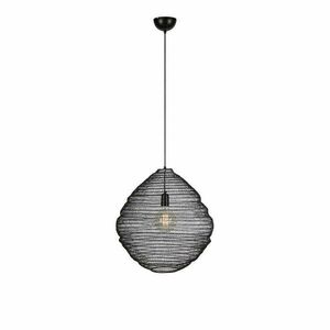 Czarna lampa wisząca z metalowym kloszem ø 50 cm Tazza – Markslöjd obraz