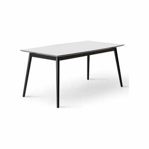 Biały/czarny rozkładany stół z białym blatem 90x165 cm Meza – Hammel Furniture obraz