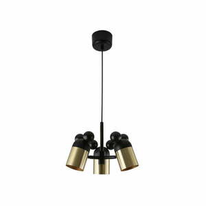 Lampa wisząca w czarno-złotym kolorze z metalowym kloszem Mouse II – GTV obraz