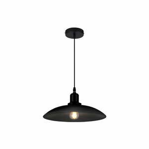 Czarna lampa wisząca z metalowym kloszem Horizon – GTV obraz