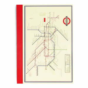 Notes 60 str. w formacie A6 Heritage Tube Map – Rex London obraz