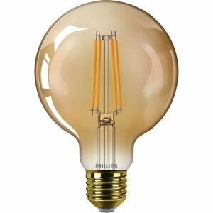 Philips LED żarówka E27 G95 7W (40W) 1800K nieściemnialna, bursztynowy obraz