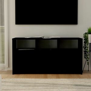 vidaXL Szafka pod TV, czarna 102x37, 5x52, 5 cm, materiał drewnopochodny obraz