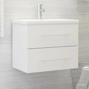 vidaXL Umywalka łazienkowa, biała obraz