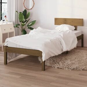 vidaXL Rama łóżka, 100 x 200 cm, lite drewno sosnowe obraz