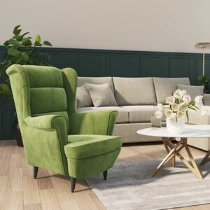 vidaXL Fotel, zielony, aksamitny obraz