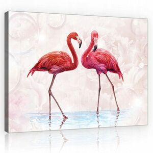 Obraz Flamingi Nowoczesny Na Płótnie Ścianę Sypialnia Salon 100x70 obraz