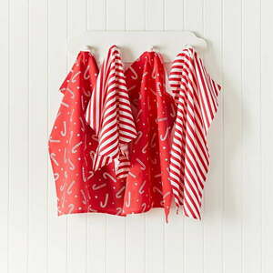Bawełniane ścierki ze świątecznym motywem zestaw 4 szt. 50x70 cm Candy Cane – Catherine Lansfield obraz