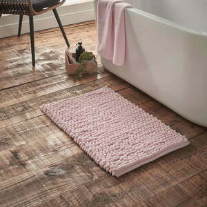 Różowy dywanik łazienkowy 50x80 cm Aspen Bobble – Bianca obraz
