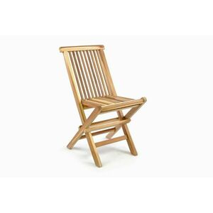 Składane krzesło ogrodowe DIVERO - drewno tekowe obraz