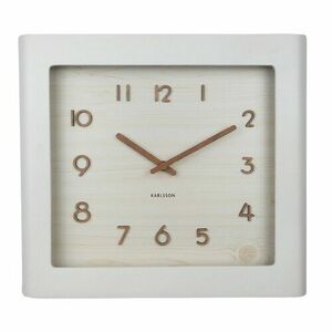 Karlsson 5959WH designerski zegar ścienny 29 x 33 cm, biały obraz