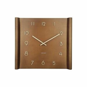 Karlsson 5960DW designerski zegar ścienny 32 x 36cm, brązowy obraz