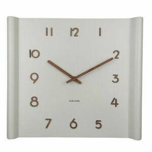 Karlsson 5960WH designerski zegar ścienny 32 x 36cm, biały obraz