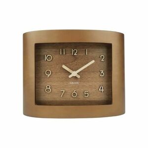 Karlsson 5961DW designerski zegar stołowy 22 x 17cm , brązowy obraz