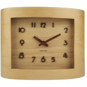 Karlsson 5961WD designerski zegar stołowy 22 x 17cm , brązowy obraz