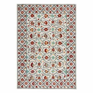 Czerwony/niebieski wełniany dywan tkany ręcznie 120x170 cm Iris Traditional – Flair Rugs obraz