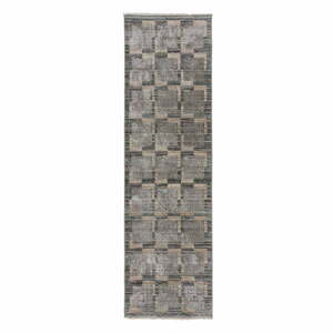Szary/beżowy chodnik 66x240 cm Evelyn Blocks – Flair Rugs obraz