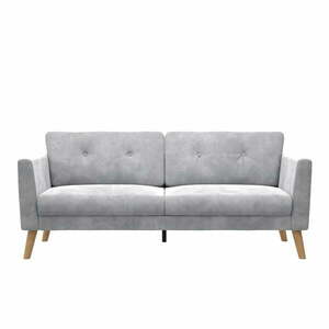 Jasnoszara aksamitna sofa 82 cm Gloria – CosmoLiving by Cosmopolitan obraz