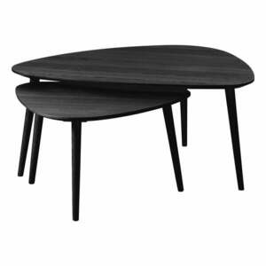 Czarne stoliki zestaw 2 szt. 70x100 cm Adda – Unique Furniture obraz