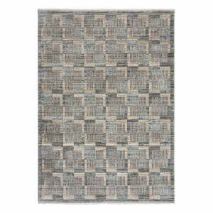 Szary/beżowy dywan 200x290 cm Evelyn Blocks – Flair Rugs obraz