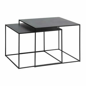 Czarne metalowe stoliki zestaw 2 szt. 65x65 cm Pebble – Unique Furniture obraz