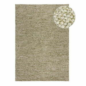 Dywan z mieszanki wełny tkany ręcznie w kolorze khaki 80x150 cm Minerals – Flair Rugs obraz